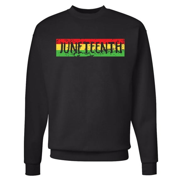 Inktastic Juneteenth Banner in Red Yellow and Green Adult Sweatshirt