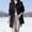 *Black, variant on ClodeEU Women's Wool Trench Coat With Pockets, Lapel Button Up Coat,Winter Mid Long Overcoat Black,Womens Plus L