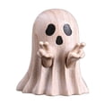 thumbnail image 2 of Figura de fantasma de Halloween, mini estatua de fantasma, decoración de Halloween, adorno de escritorio, adorno de escritorio, escultura de madera Estilo B, 2 of 8