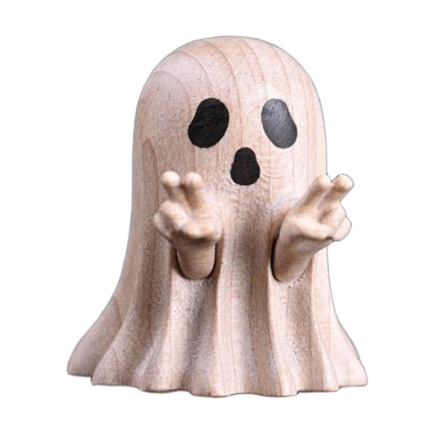 Figura de fantasma adorable, pequeña estatua de fantasma, colección, regalo espeluznante de Halloween, creativo Estilo B