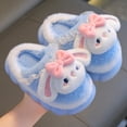 thumbnail image 1 of Zapatillas de algodón de invierno para niños, cálidas, con forro polar, para niñas, bolsa para padres e hijos con 2 zapatillas para bebés de 1 a 3 años, 1 of 6