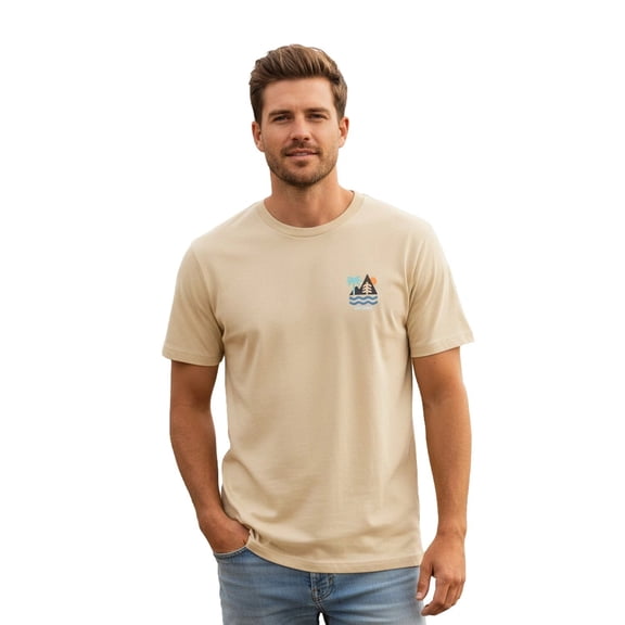 Billabong Men's T-Shirt Cream Sundown Adventure Division Organic Tee S/S (S20)
