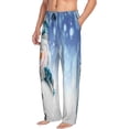 thumbnail image 2 of Balery Christmas Snowman In The Snow print Men's Pajama Pants,Ultra Lightweight Pjs,Lounge Pant-Medium, 2 of 9