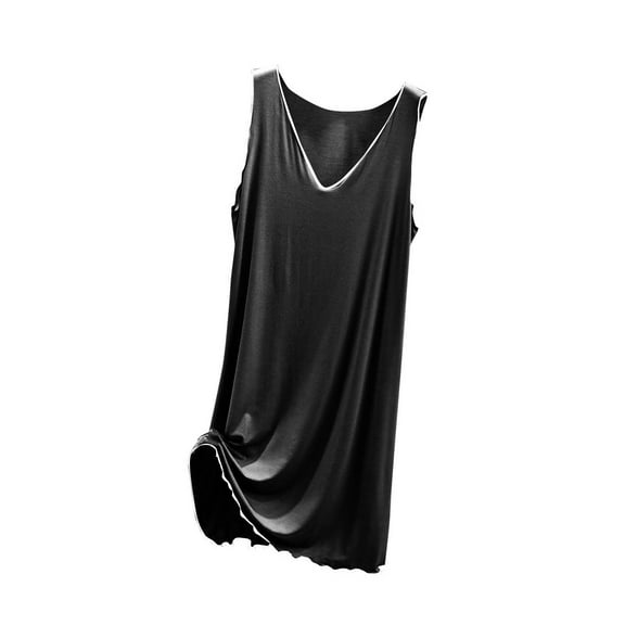 Aofany Nightshirt for Women Sleeveless Sleepwear Nightgown V Neck Tunic Tank Dress Casual Lounge Loose Pajama Dress