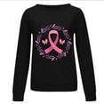thumbnail image 4 of Homenesgenics Breast Cancer Awareness Shirts Plus Size for Women and Men Women Fashion Casual Print Round Neck Loose Long Sleeve T-Shirt Tops Blouse Hoodless Sweatshirts Black L, 4 of 4
