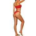 thumbnail image 3 of INSPIRE CHIC Women's Bandeau Bikini Sets, Ribbed Bowknot Strapless with Bottoms 2 Piece Swimwear Swimsuit, 3 of 5