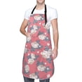 thumbnail image 3 of Goofa Rose Flowers Printed Waterproof Apron 33" Chef Aprons for Men Heavy Duty Chemical Work Apron Adjustable Bib Apron, 3 of 9