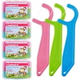 thumbnail image 1 of FAMILIFE Dental Floss Picks, 200 Picks Kids flossers Toddler Threaders Children Unwaxed Unflavored Fluoride Free Dental Floss Child Kid Flossing Sticks with Travel Cases, 1 of 5