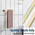 thumbnail image 3 of Soporte para Toallas de Mano de Oro Cepillado de 9 Pulgadas, Soporte para Toallas de Cocina de Acero Inoxidable para baño, Montaje en la Pared, 1 Paquete, 3 of 5