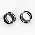 thumbnail image 2 of GHSDFBB 2PCS 316L Stainless Steel Two-Color Screw Tunnel Ear Plug Expander Stretcher Gauge 0G-1", 2 of 5