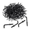 thumbnail image 3 of figatia 100 Pieces 90 Degree Self Tapping Screw Hooks Medal Hooks Black Multifunctional for Hanging Photo Frame Carbon Steel M3.4x40mm, 3 of 8