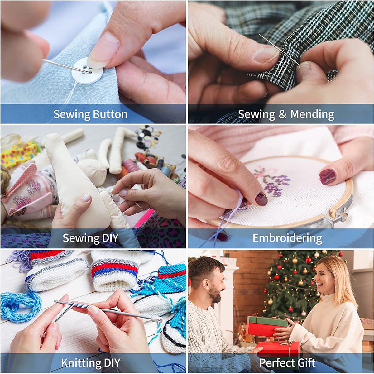 Byseng Portable Sewing Kit for Adults – 229 PCS Sewing Repair Kit with Needle, Thread, Scissors & Accessories – Emergency Travel Sewing Kit for Home, Car, Beginners & Clothing Repair