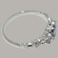 thumbnail image 5 of LBG British Made 14k White Gold Natural Tanzanite Womens Anniversary Ring - 33 size options - Size 6.5, 5 of 9