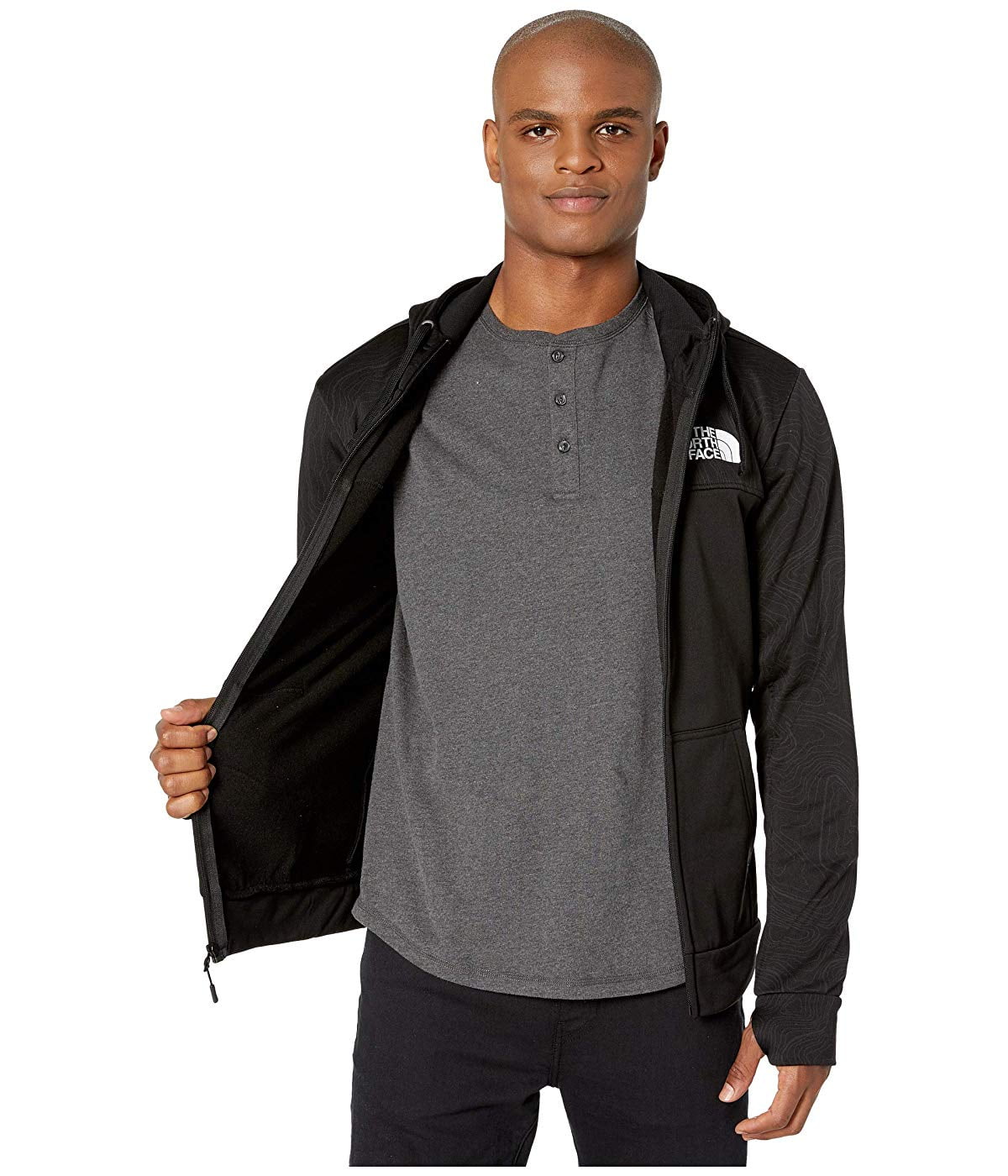 The north face m surgent bloc fz sale hoodie