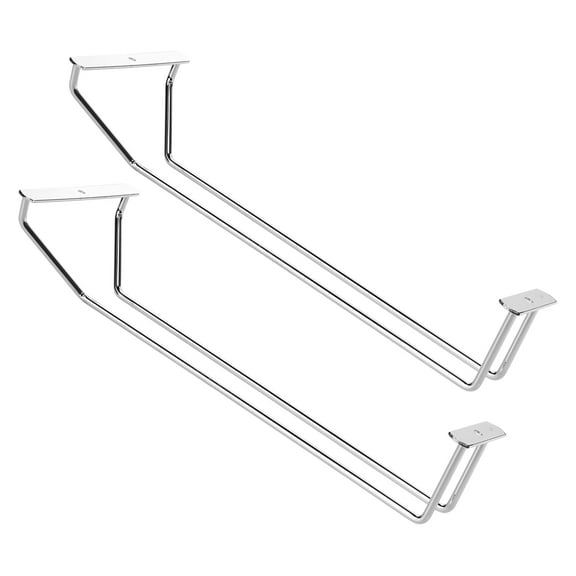 WEUVEB Storage Rack for Kitchen Silver 2Pcs 13.8X4.3X2.4In