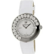 Swarovski Women's Lovely Crystals 1160308 White Leather Swiss Quartz Watch
