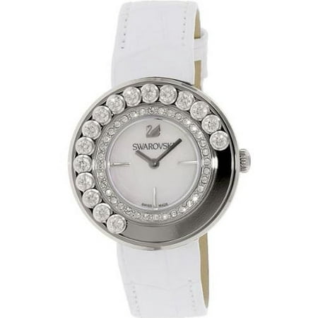 Swarovski Women's Lovely Crystals 1160308 White Leather Swiss Quartz Watch