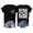 A-Black468, variant on XIAOCHA Pickle Letter Print T Shirt For Women Short Sleeve Crew Neck Front Back Graphic Tee
