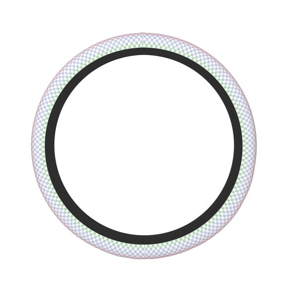 Vsdgher Colorful Checkerboard Pattern Elastic Car Steering Wheel Cover,Car Wheel Cover Protector Car Accessory for Steering Wheel with a Diameter of 14.5"-15"