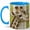 Blue, variant on Stained Glass Giraffe Coffee Mug, Safari Animal Mug, Ceramic 11 oz