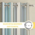 thumbnail image 6 of Light Blue Striped Kitchen Curtains Window Panels, Farmhouse Thin Line Modern Abstract Art Insulated Window Treatment Curtain, Grommet Curtains for Bedroom/Living Room/Bathroom, 2 Piece 42"Wx84"L, 6 of 8