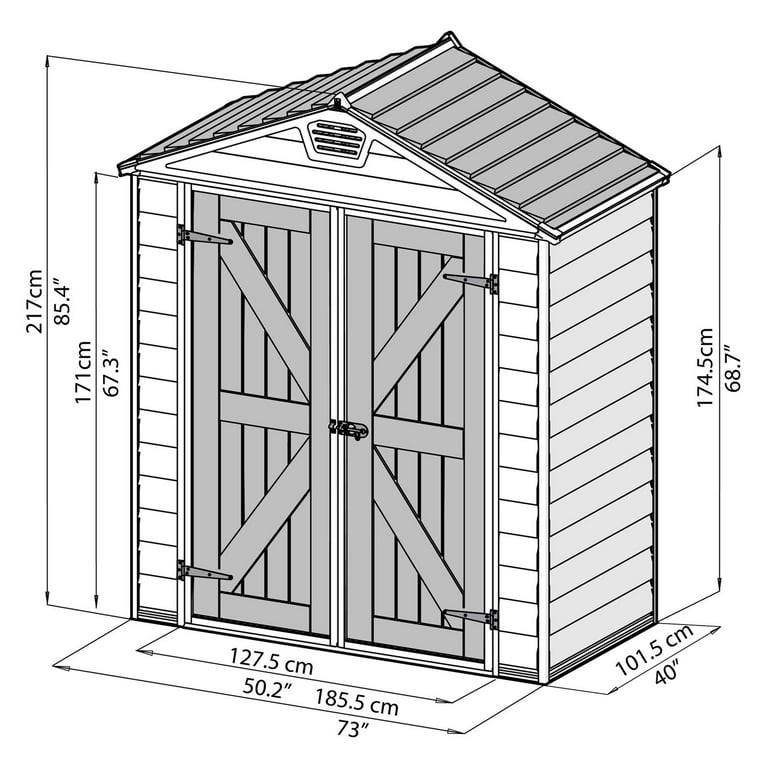 Large Palram - Canopia SkyLight 6' x 3' Polycarbonate/Aluminum