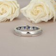 thumbnail image 6 of HeartsAndYou 1.5ct Natural Sapphire & Diamond Band Stylish Half Eternity 14k SOLID White Gold, 6 of 9