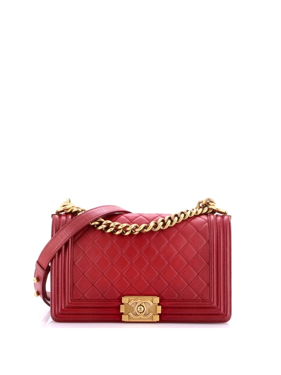 Pre-Owned Boy Flap Bag Quilted Lambskin Old Medium By Rebag