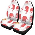 thumbnail image 2 of RYLABLUE Set of 2 Car Seat Covers Colorful Pattern Silhouette Elephants Sketch Abstract Africa Universal Auto Front Seats Protector Fits for Car,SUV Sedan,Truck, 2 of 5