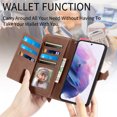 thumbnail image 2 of for Samsung Galaxy A42 5G Wallet Case, [Flower Embossed] Premium PU Leather Wallet Flip Protective Phone Case Cover with Card Slots and Stand with Wrist Strap for Samsung Galaxy A42 5G 6.6",Brown, 2 of 10