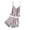 Pink, variant on biudgviw Silk Pajamas for Women Set Lace Trim 2 Piece Sleepwear Lightweight Comfy V Neck Sleeveless Tops and Shorts Pj Sets