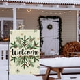 thumbnail image 2 of Welcome Christmas Garden Flag 12x18 Inch Double Sided Burlap, Winter Snowflake Yard Flags for Holiday Xmas Seasonal Outdoor Decoration(ONLY FLAG), 2 of 6