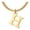 H, variant on Necklaces for Women Fashion Heart Necklace Choker Jewelry Chain Necklaces Gold Plated Initial Necklace 26 Letter A-Z Monogram Pendant Necklace Name Choker Necklaces Clavicle Chain J