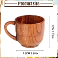 thumbnail image 5 of THLKIF Wood Tea Cup, Wooden Japanese Water Teacup Natural Japanese Coffee Mug Natural Drinking Glass for Wine Milk Beer Hot Juice Cold Drinks Espresso Restaurant Cafe Home Camping Travel Kitchen, 5 of 9