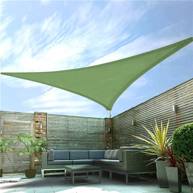 de triángulo rectángulo dosel de para Patios actividades de las instalaciones 10 'x 10', Red de sombrilla, anillos en D - Triángulo Ejército TriánguloVerde
