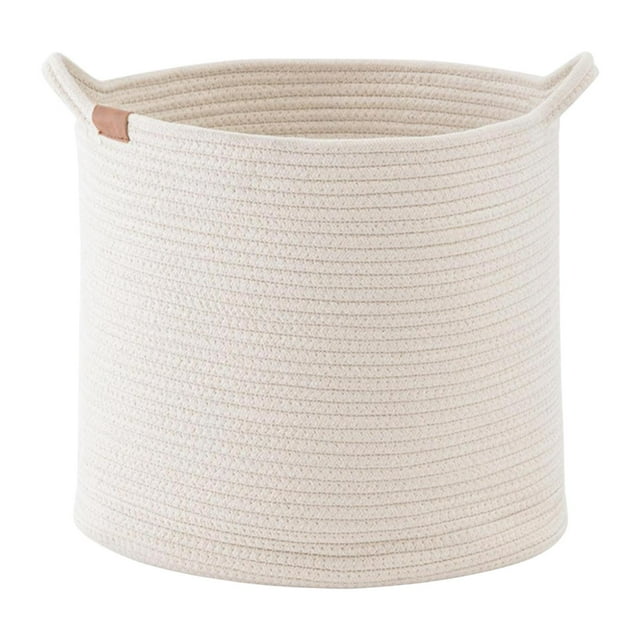 Cesta tejida de cuerda de algodón Cesta de almacenamiento de cuerda tejida Contenedor de juguetes para perros y gatos Nórdico Simple SG