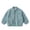 Sky Blue, variant on Kids Solid Polar Fleece Zip Front Jackets Stand Collar Bear Embroidery Casual Warm Outerwear for Girls Boys