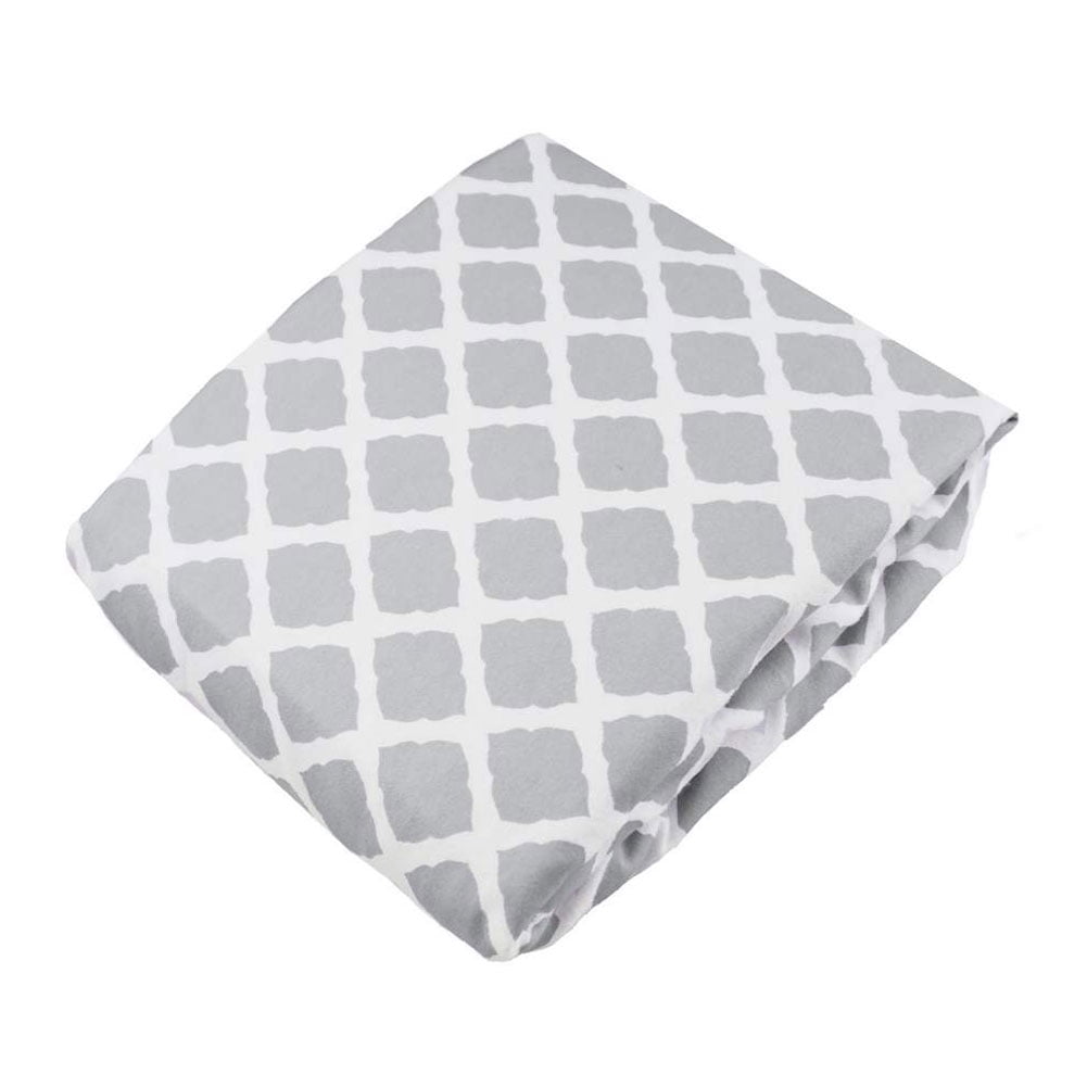 Kushies Flannel Fitted Crib Sheet Lattice Grey Walmart Canada