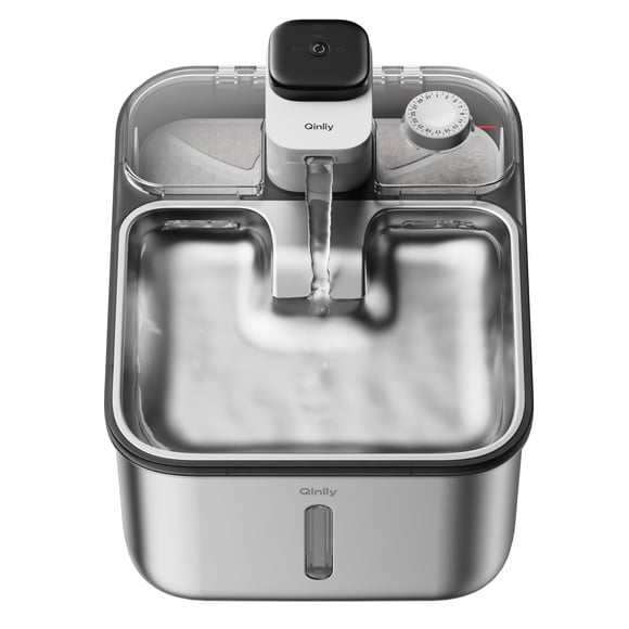 Fuente de agua Cat Qinliy inalámbrica de acero inoxidable 3.6L