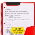thumbnail image 4 of Five Star® Clip 'N Store Wire-Bound Notebook, 8-1/2" x 11", 1-Subject, College Ruled, 100 Sheets, Fire Red, 4 of 6