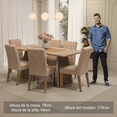 thumbnail image 4 of Mesa de Comedor con Mesa y 6 Sillas Madison Madesa MC, 4 of 5