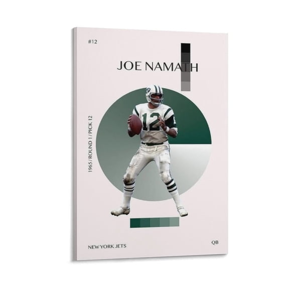 Joe Namath Poster Canvas Wall Art Poster Gifts Bedroom Prints Home Decor Hanging Picture Canvas Painting Posters 16x24inch(40x60cm)