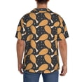 thumbnail image 3 of Pofeuu Chicken Legs Print Mens Casual Short Sleeve Shirts Beach Summer Spread Collar Pocket Tops Men's Casual Short-sleeved Shirt-Medium, 3 of 5