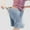 Blue, variant on Dianli Maternity Loungewear Adjustable Buckle Thin Loose Shorts Elastic Waist Imitation Silk Soft Breathable Comfortable Homewear Maternity Nightwear