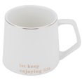 thumbnail image 3 of Taza de cerámica Fashon de 320ml, tazón taza de café con tapa, cuchara, regalo para el hogar y la Oficina, letra blanca, 3 of 8