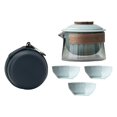 thumbnail image 2 of TISHITA Travel Tea Set Chinese Tea Set 1 Pot 3 Mini Cups Teapot and Cup Set Teaware for Thanksgiving Climbing Hiking Outdoor Activity D, 2 of 8