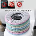thumbnail image 3 of Fundas para asientos de inodoro con asa,Fundas para asientos de inodoro gruesas y suaves,Cojín grueso para asiento de inodoro de baño,Funda para asiento de inodoro,Funda para asiento de madera, 3 of 5