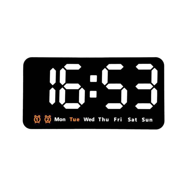 Wweixi Dual Adjustable Brightness Electronic Alarm Clock With Date Display 9. Display Style 1