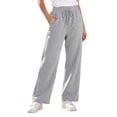 thumbnail image 3 of Diufon Sweatpants for Women Baggy Drawstring High Waist Fleece-lined Pants Fall Winter Warm Pants with Pockets, 3 of 7