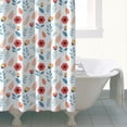 thumbnail image 4 of Pioneer Flower Floral Print Pattern Shower Curtain 72"x84", Bathroom Decorative Shower Curtain Set with 12 Hooks, Waterproof Washable, 4 of 6